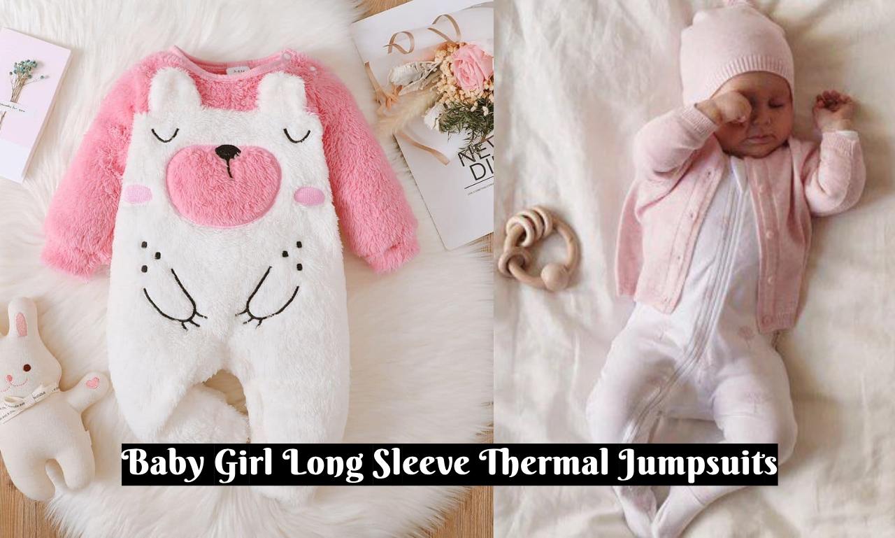 Baby Girl Long Sleeve Thermal Jumpsuits